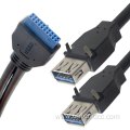 90degree Angle PC Type-C USB3.0 to 20-pin Cable